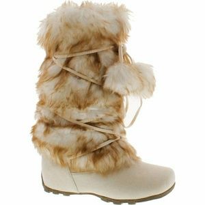 Blossom Womens Tara-Hi Pom Pom Winter Fashion Boot